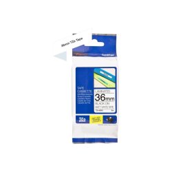 Brother TZe-M261 tape - sort tekst p mat hvid - 36mmx8m - standard lamineret
