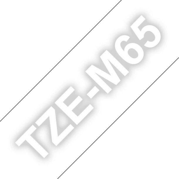 Brother TZe-M65 tape -hvidt tekst p mat klar - 36mmx8m - Standard Lamineret