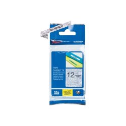 Brother TZe-MPSL31 tape - sort tekst p slvsnre - 12mmx4m - Standard Lamineret