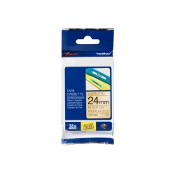 Brother TZe-PR851 tape - sort tekst p glimtende guld - 24mmx8m - Glimtende Lamineret