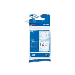 Brother TZe-R231 bnd - sort tekst p hvidt - 12mmx4m - satinbnd