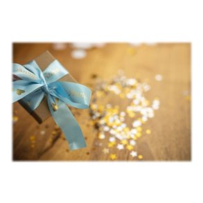 Brother TZe-RL34 b�nd - guld tekst p� lysebl�t - 12mmx4m - satinb�nd