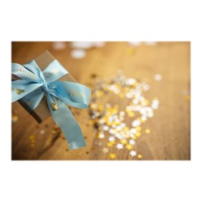 Brother TZe-RL54 b�nd - guld tekst p� lysebl� - 24mmx4m - satinb�nd