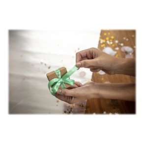 Brother TZe-RM34 b�nd - guld tekst p� mintgr�nt - 12mmx4m - satinb�nd