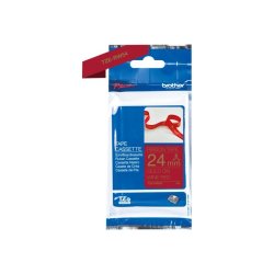 Brother TZe-RW54 bnd - Guld tekst p vinrd - 24mmx4m - satinbnd