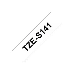 Brother TZe-S141 tape - sort tekst p� klar - 18mmx8m - Ekstra St�rkt kl�bende Lamineret