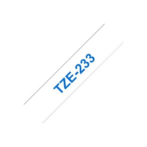 Brother TZe-233 tape - bl� tekst p� hvid - 12mmx8m - standard lamineret