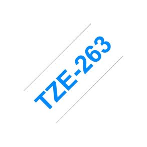Brother TZe-263 tape - bl� tekst p� hvid - 36mmx8m - standard lamineret