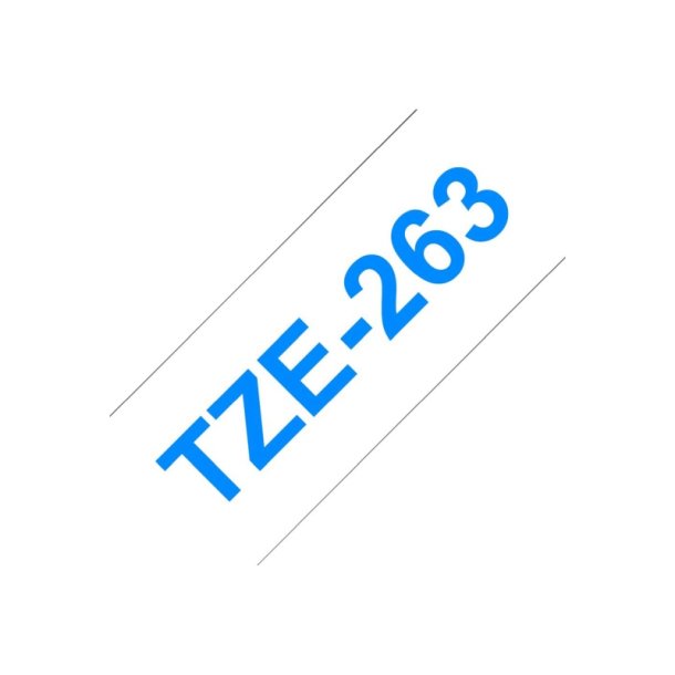 Brother TZe-263 tape - bl tekst p hvid - 36mmx8m - standard lamineret