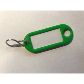 B&uuml;ngers N�glering - med s-krog - 54x21mm - etiket 32x14mm - gr�n