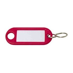 B&uuml;ngers N�glering - med s-krog - 54x21mm - etiket 32x14mm - r�d