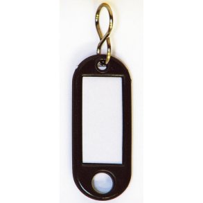 B&uuml;ngers N�glering - med s-krog - 54x21mm - etiket 32x14mm - sort