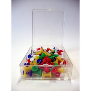 Büngers Kortnle - Push Pin - assorteret - farver - 100 stk.