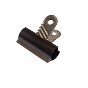 B&uuml;ngers Papirklemme i metal - Bulldogklemme - 70mm bred - 18mm �bning - sort