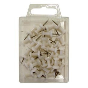 Büngers Kortnle - Push Pin - hvid - 30 stk.