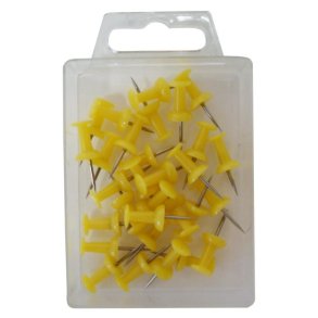 Büngers Kortnle - Push Pin - gul - 30 stk.