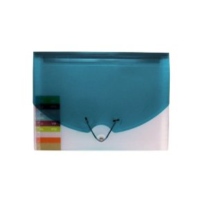 Büngers Harmonikamappe - med 10 - lommer - transparent/bl