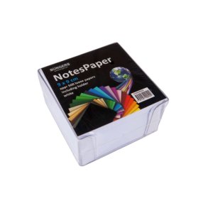 Büngers Kubusblok - ikke klbende/lse ark - 90x90mm - m/holder - 500 ark - hvid