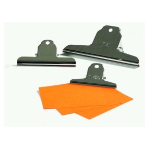 B&uuml;ngers Papirklemme - kraftig fjeder - 145m - 45mm �bning - Blank