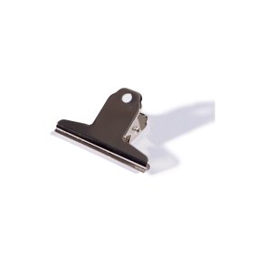 B&uuml;ngers Papirklemme - kraftig fjeder - 76mm - 25 mm �bning - Blank