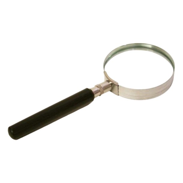 B&uuml;ngers Forstrrelsesglas - 90mm - messing ramme og sort hndtag