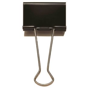B&uuml;ngers Papirklemme i metal - Foldback - 41mm - 20mm �bning - sort