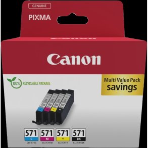 Canon CLI-571 Multipack - bl�kpatron - original - Sort, Cyan, Magenta, Yellow