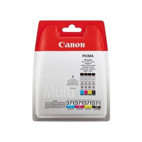 Canon CLI-571 Multipack - bl�kpatron - original - Sort, Cyan, Magenta, Yellow
