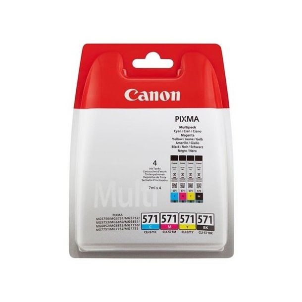 Canon CLI-571 Multipack - blkpatron - original - Sort, Cyan, Magenta, Yellow