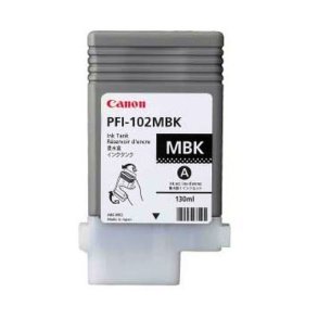 Canon PFI-102MBK - bl�kpatron - 130ml - original - Mat sort