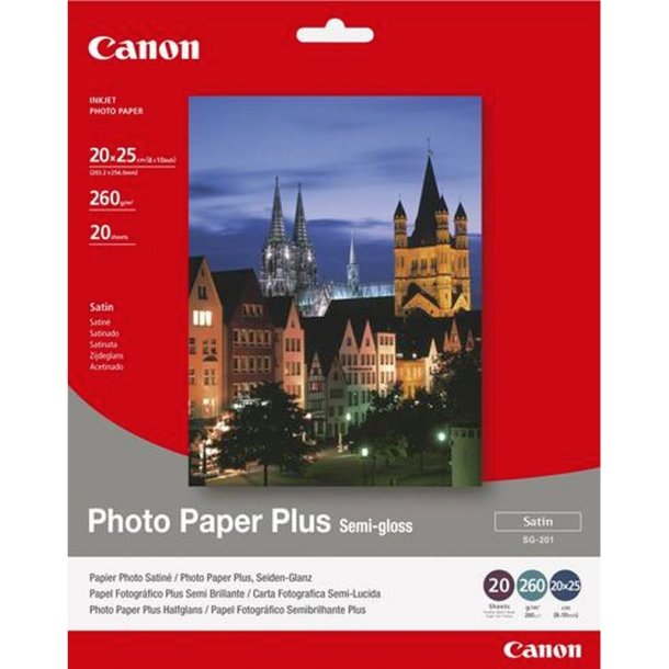 Canon SG-201 - Fotopapir - 20x25 cm - Plus Semigloss - 260g - 20 ark.