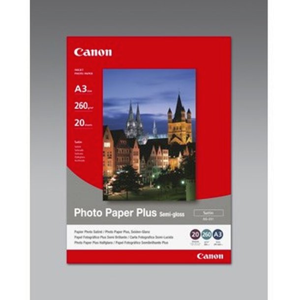 Canon SG-201 - Fotopapir - A3 - Plus Semigloss - 260g - 20 ark.