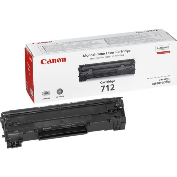 Canon 712BK - original tonerpatron - Sort