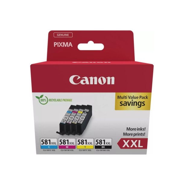 Canon CLI-581XXL Multipack - blkpatron - 11,7ml - original - sort, Cyan, Magenta, Yellow