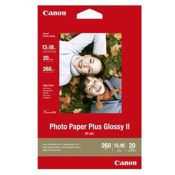 Canon PP-201 - Fotopapir - 13x18 cm - Plus Glossy II - 275g - 20 ark.