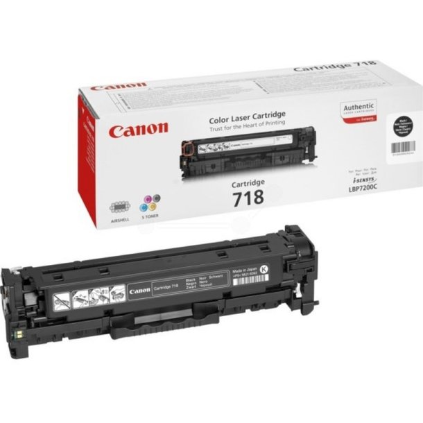 Canon CRG-718BK - original tonerpatron - Sort