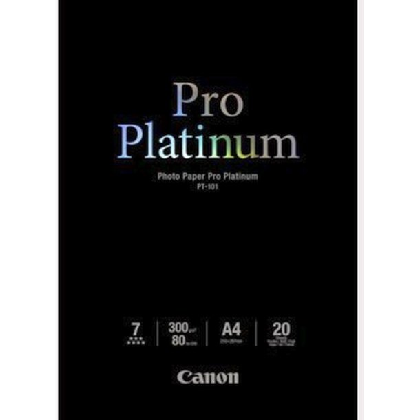 Canon PT-101 - Fotopapir - A4 - Pro Platinum - Glossy - 300g - 20 ark.