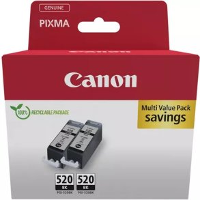 Canon PGI-520BK Twin Pack - bl�kpatron - 19ml - original - sort