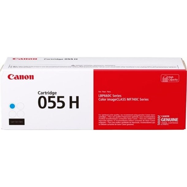 Canon 055HC - original tonerpatron - hjt udbytte - Cyan