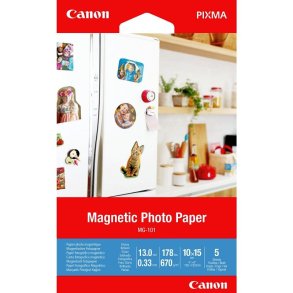Canon 10x15 - Magnetic Photo Paper MG-101 - Glossy - 670 g/m&sup2; - 5 ark magnetisk fotopapir