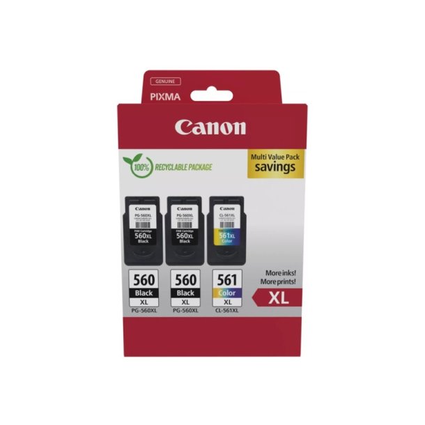 Canon PG-560XL x2/CL-561XL Multipack - blkpatron - 14,3ml/12,2ml - original - Hjt udbytte S/C/M/Y