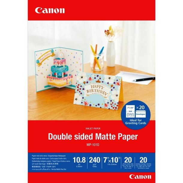 Canon 4076C006 - fotopapir - 17,78x25,4 cm - Dobbeltsidet Matte - 240g - 20 ark.