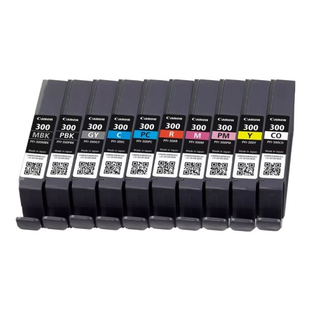 Canon PFI-300 Multipack - blkpatron - original - GY/Y/C/M/R/PBK/PBKPM, chroma-optimisering