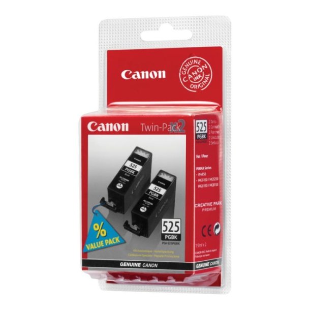 Canon PGI-525PGBK - Twinpack - blkpatron - original - sort