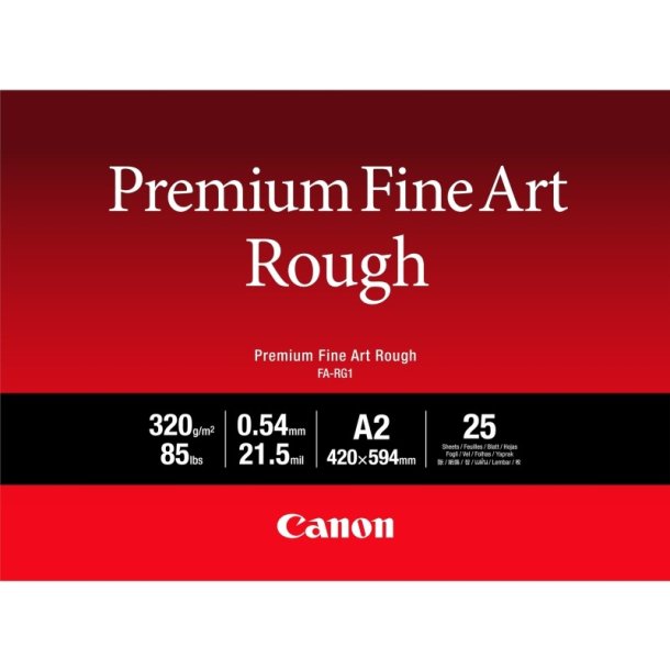 Canon A2 Premium FA-RG1 - Bomuld - grov - 420mm x 594mm - 320 g/m&sup2; - 25 ark fint kunsttrykpapir 