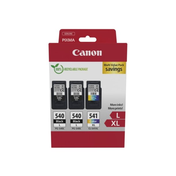 Canon PG-540L/CL-541XL Foto ValuePack - blkpatron - original - S/C/M/Y + 50 stk. fotopapir