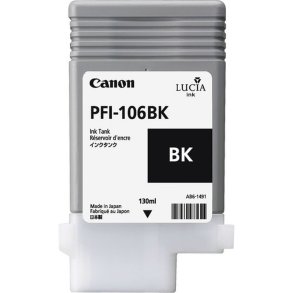 Canon PFI-106BK - bl�kpatron - 130ml - original - sort