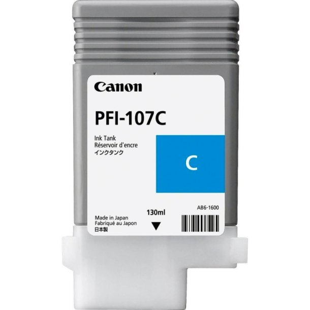 Canon PFI-107C - blkpatron - Farvebaseret - original - Cyan