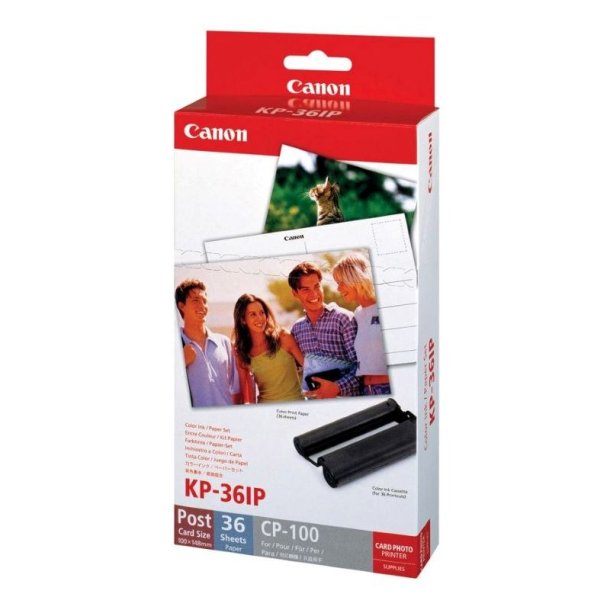 Canon KP-36IP - Fotopapir + Blk -Selphy CP - postkortstrrelse 10,0x14,8 cm - 36 ark.