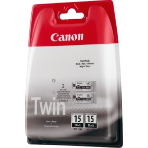 Canon BCI-15 - twinpack - bl�kpatron - original - sort